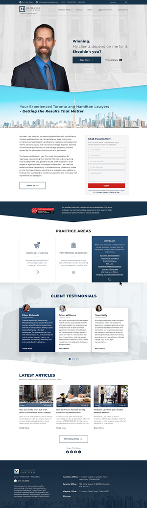 Web-Design von C9 Designs für Michael''s Law Firm | Design #31932915