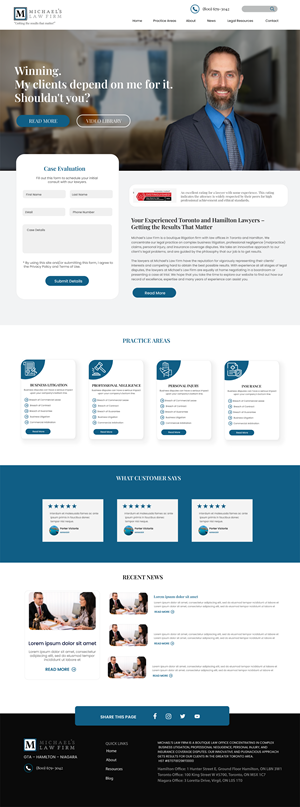 Web Design by WahDesign for Michael''s Law Firm | Design: #31964950
