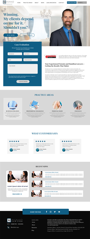 Web-Design von WahDesign für Michael''s Law Firm | Design #31965172