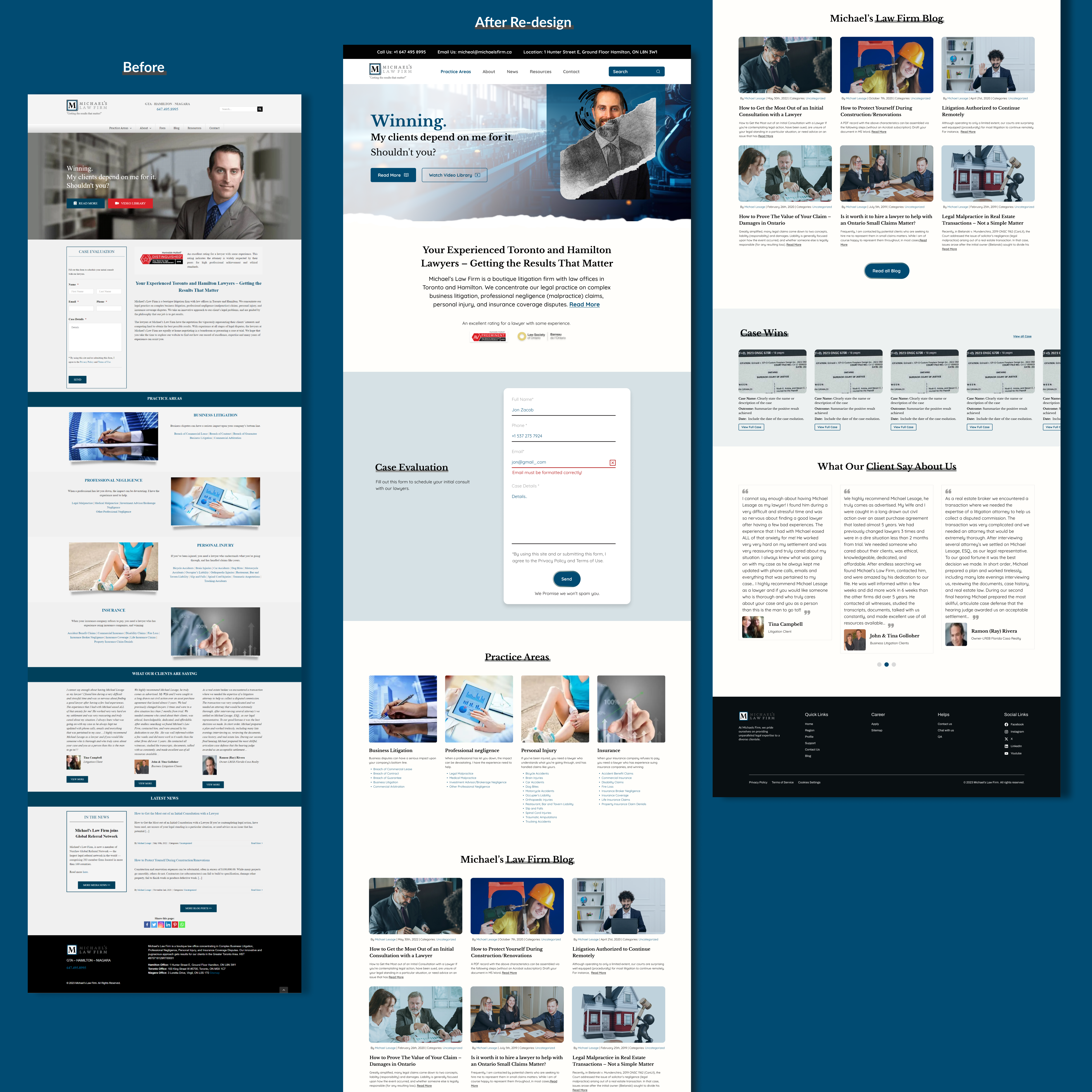 Web Design by AAA Studio for Michael''s Law Firm | Design #31950354