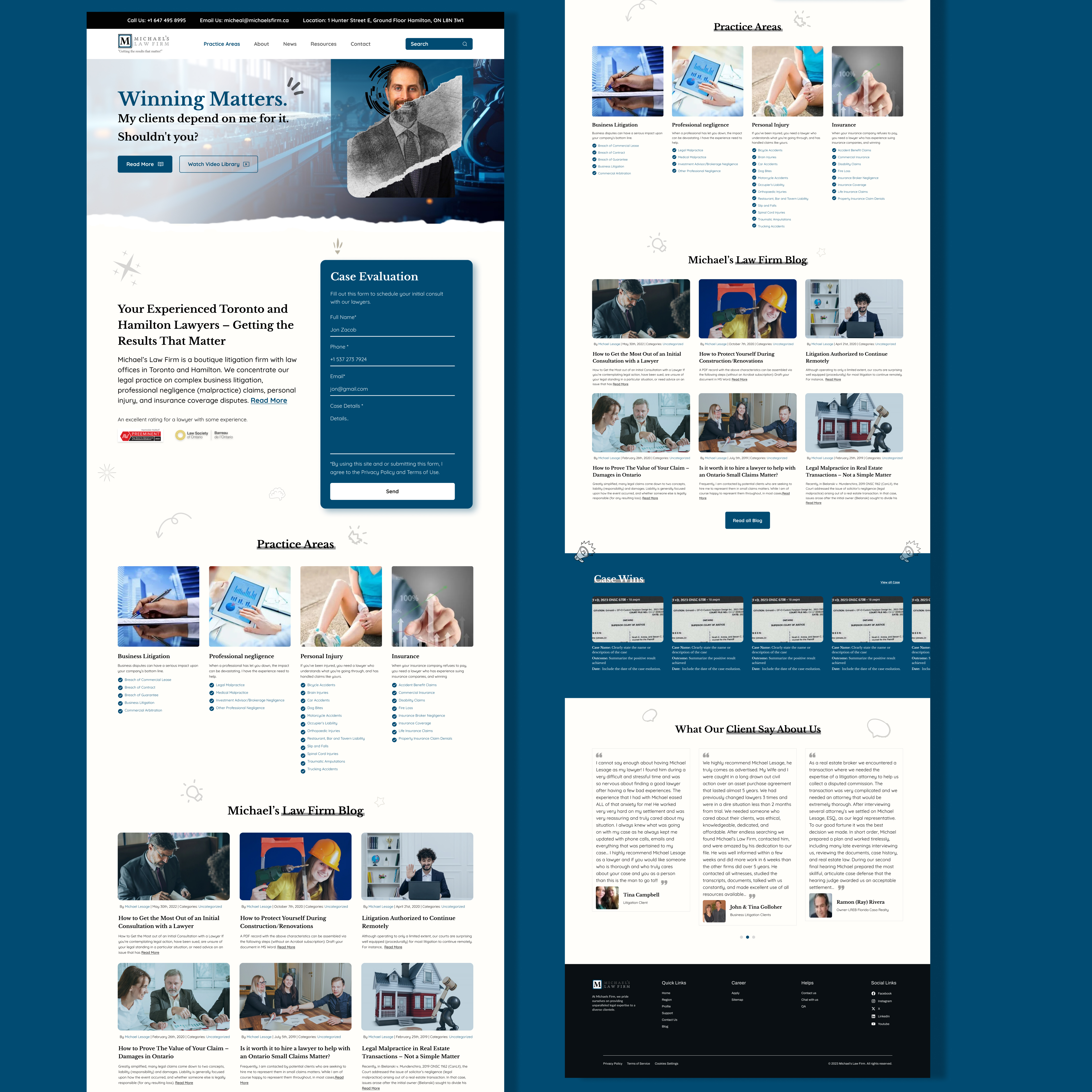 Web Design by AAA Studio for Michael''s Law Firm | Design #31968992