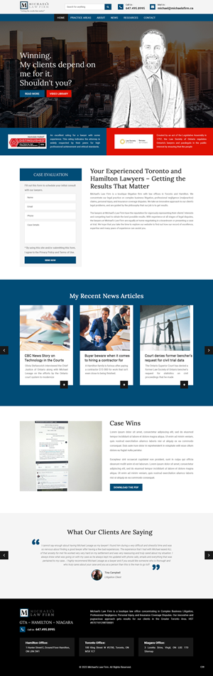 Web-Design von pb für Michael''s Law Firm | Design #31936869
