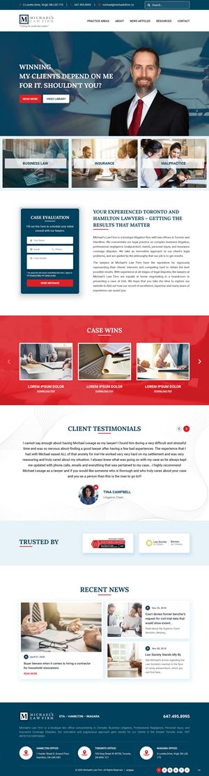 Web Design by pb for Michael''s Law Firm | Design: #31936870