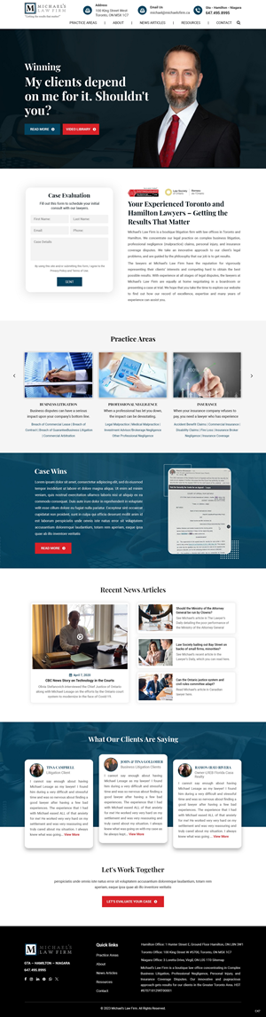 Web Design by pb for Michael''s Law Firm | Design: #31936876