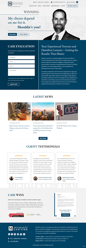 Web Design by pb for Michael''s Law Firm | Design: #31936878