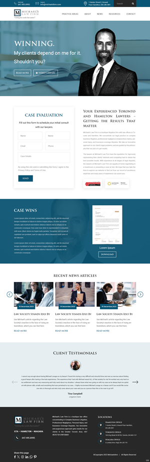 Web Design by pb for Michael''s Law Firm | Design: #31936882