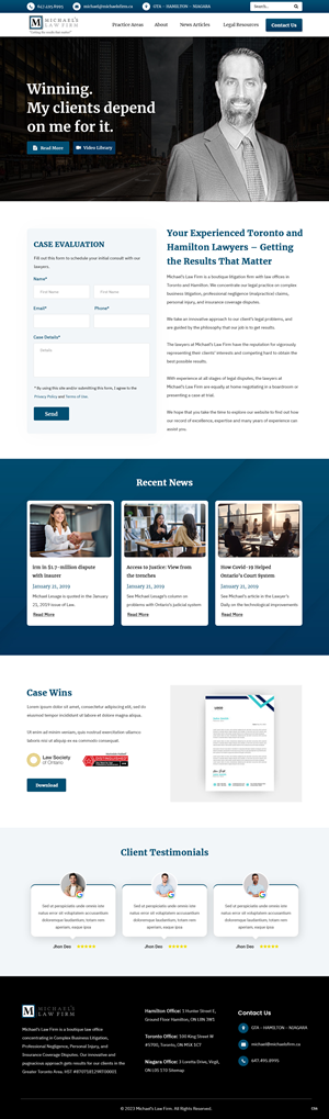 Web Design by pb for Michael''s Law Firm | Design: #31936883