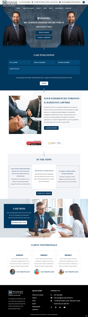 Web Design by pb for Michael''s Law Firm | Design: #31936884