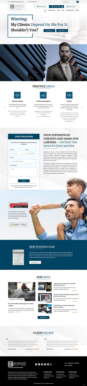 Web Design by pb for Michael''s Law Firm | Design: #31936886