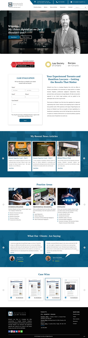 Web Design by pb for Michael''s Law Firm | Design: #31936888