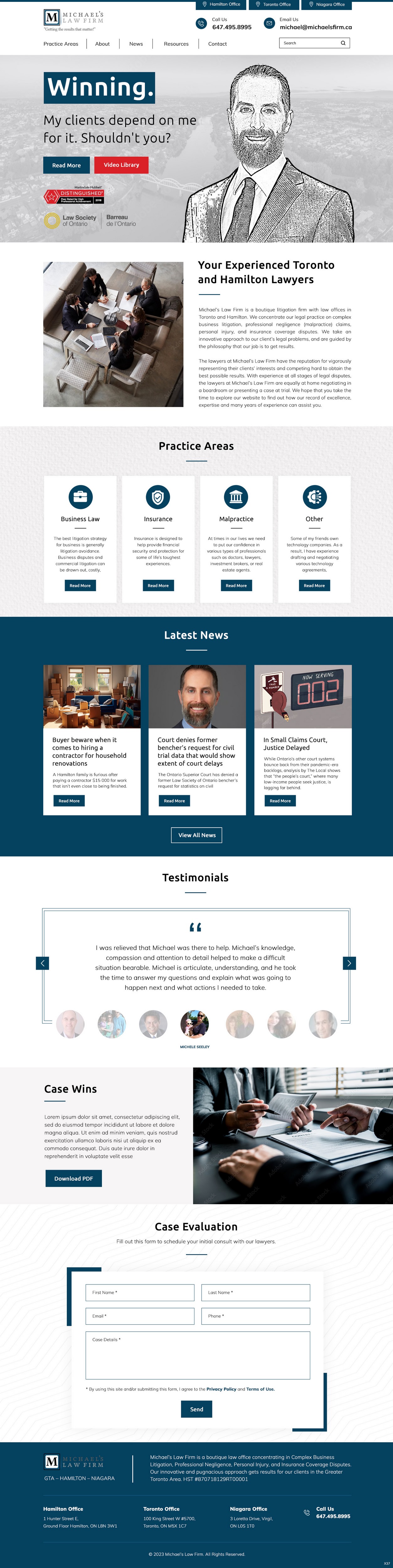 Web Design by pb for Michael''s Law Firm | Design #31936896