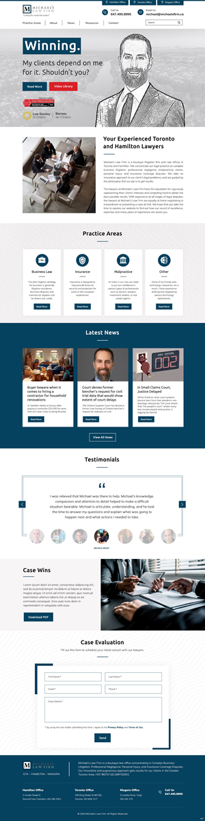 Web Design by pb for Michael''s Law Firm | Design: #31936896