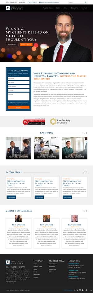Web Design by pb for Michael''s Law Firm | Design: #31936897