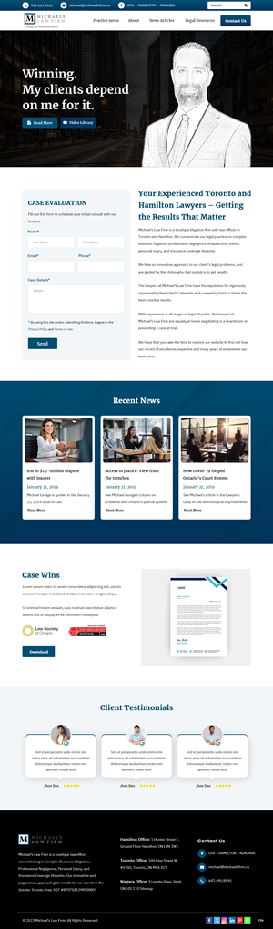 Web Design by pb for Michael''s Law Firm | Design: #31942347