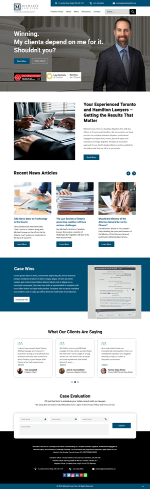 Web Design by pb for Michael''s Law Firm | Design: #31942348