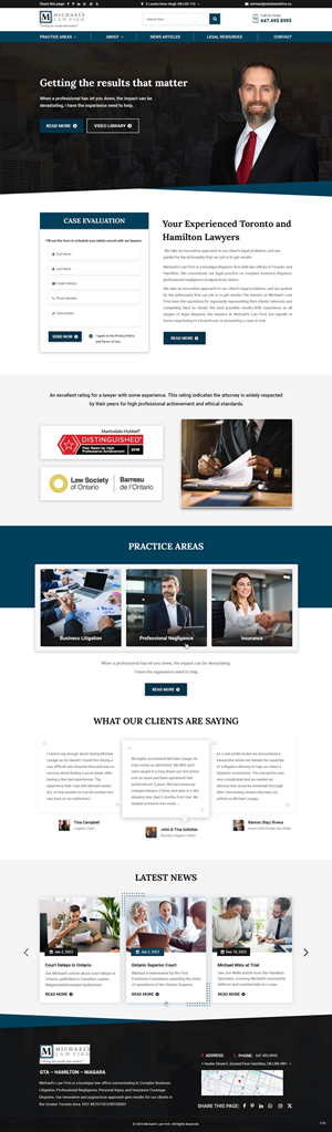 Web Design by pb for Michael''s Law Firm | Design: #31942349