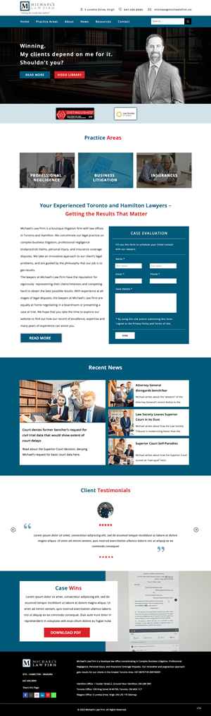 Web Design by pb for Michael''s Law Firm | Design: #31942353