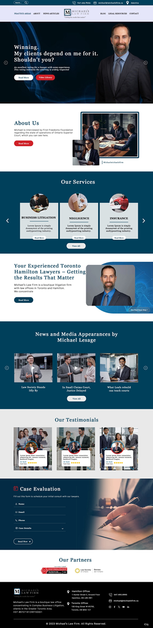 Web Design by pb for Michael''s Law Firm | Design: #31942354