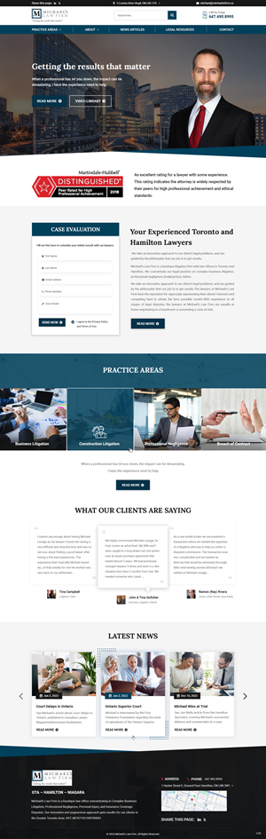 Web Design by pb for Michael''s Law Firm | Design: #31954183