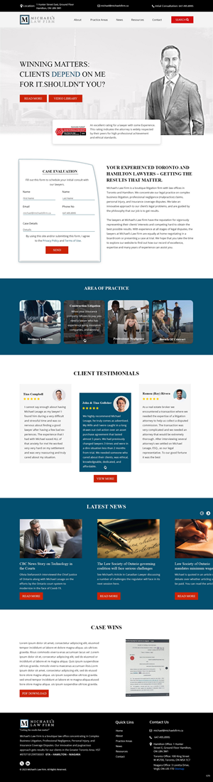 Web Design by pb for Michael''s Law Firm | Design: #31954186