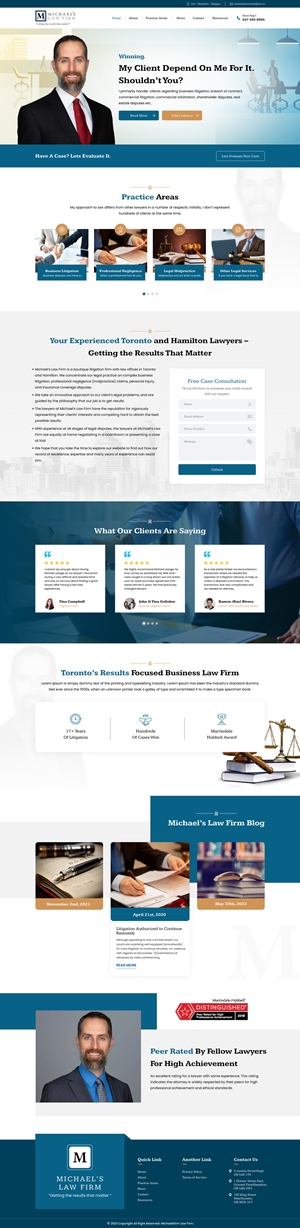 Web Design by Sbss for Michael''s Law Firm | Design: #31935829
