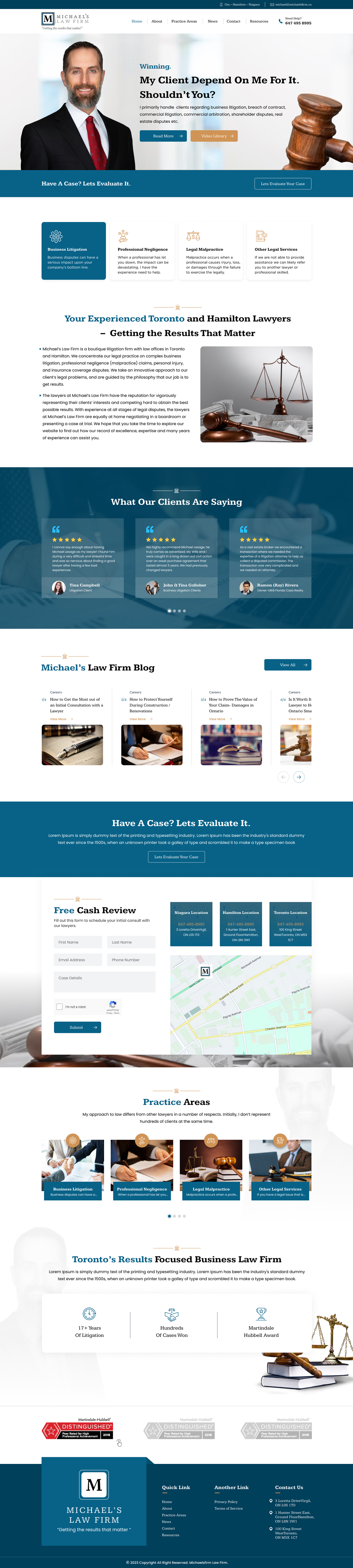 Web Design by Sbss for Michael''s Law Firm | Design #31935830