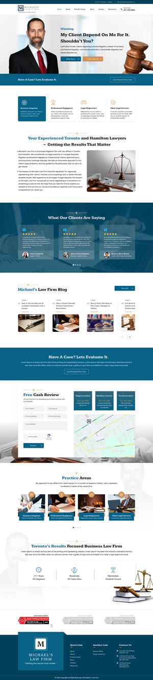 Web Design by Sbss for Michael''s Law Firm | Design: #31935830