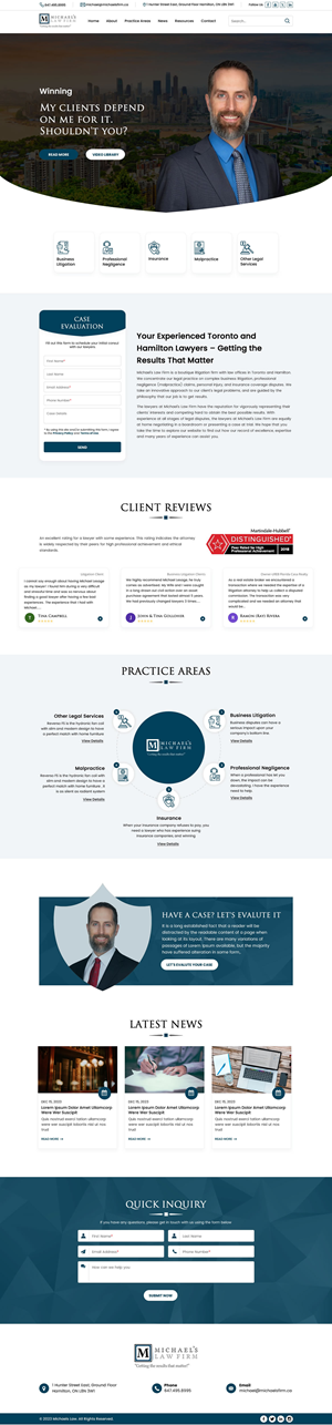 Web Design by Sbss for Michael''s Law Firm | Design: #31935831