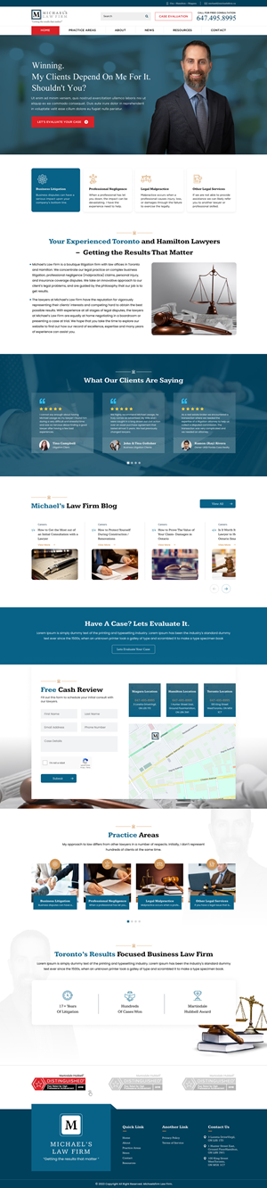 Web Design by Sbss for Michael''s Law Firm | Design: #31937060