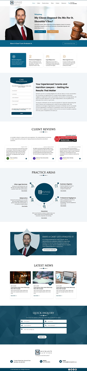 Web Design by Sbss for Michael''s Law Firm | Design: #31937061