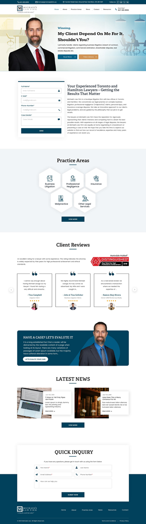 Web Design by Sbss for Michael''s Law Firm | Design: #31937062