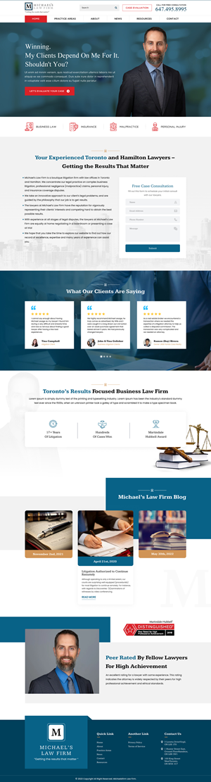 Web Design by Sbss for Michael''s Law Firm | Design: #31937066