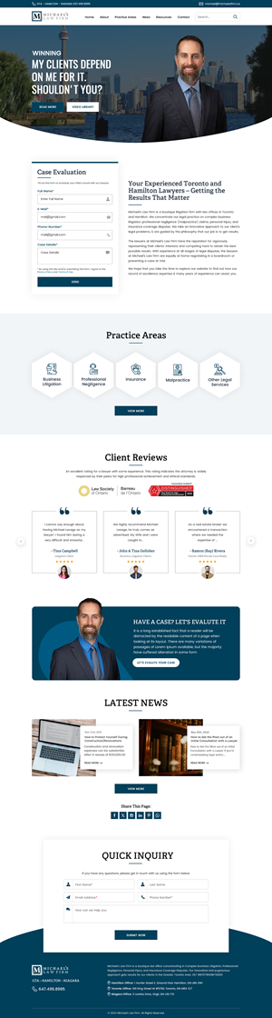 Web Design by Sbss for Michael''s Law Firm | Design: #31950945