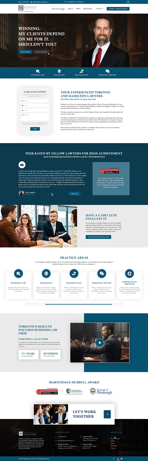Web-Design von Ved Web Services für Michael''s Law Firm | Design #31936610