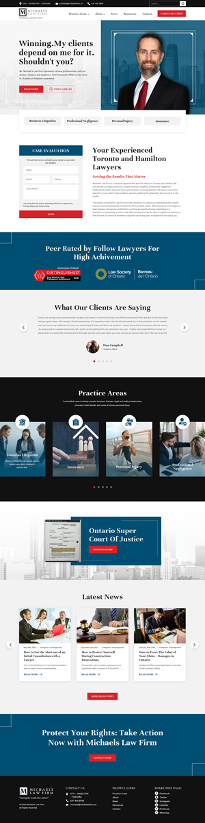 Web Design by creative.bugs for Michael''s Law Firm | Design: #31957252