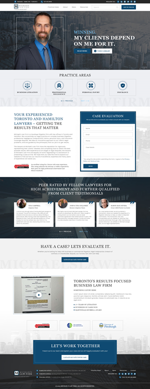 Web Design by creative.bugs for Michael''s Law Firm | Design: #31958395