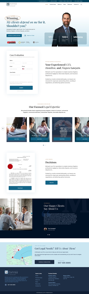 Web Design by Wolfpencil Designs for Michael''s Law Firm | Design: #31981619