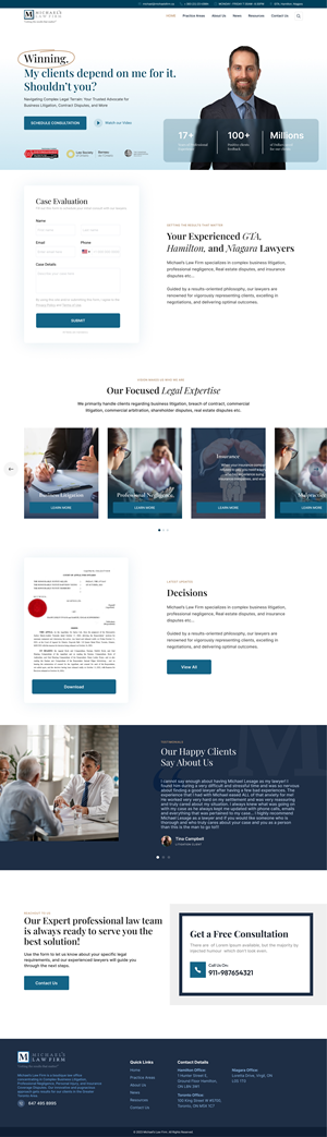 Web Design by Wolfpencil Designs for Michael''s Law Firm | Design: #31983694