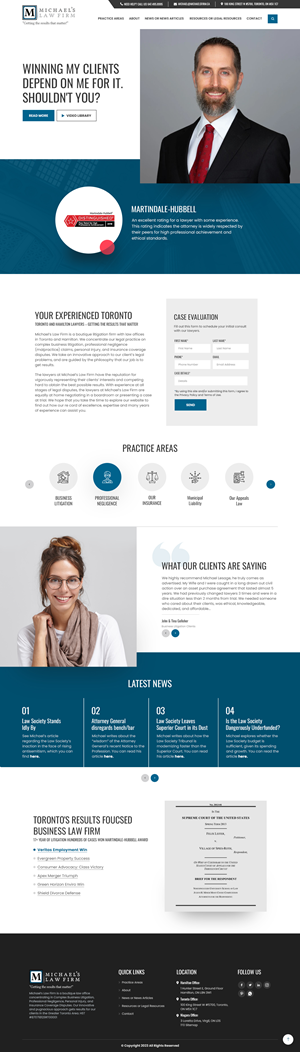 Web Design by nzdesigners for Michael''s Law Firm | Design: #31941442