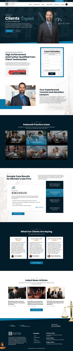 Web Design by nzdesigners for Michael''s Law Firm | Design: #31941443