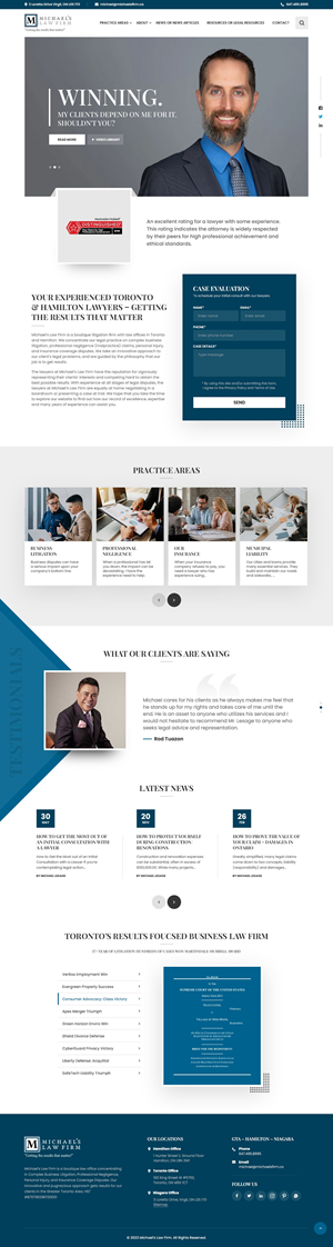 Web Design by nzdesigners for Michael''s Law Firm | Design: #31941444