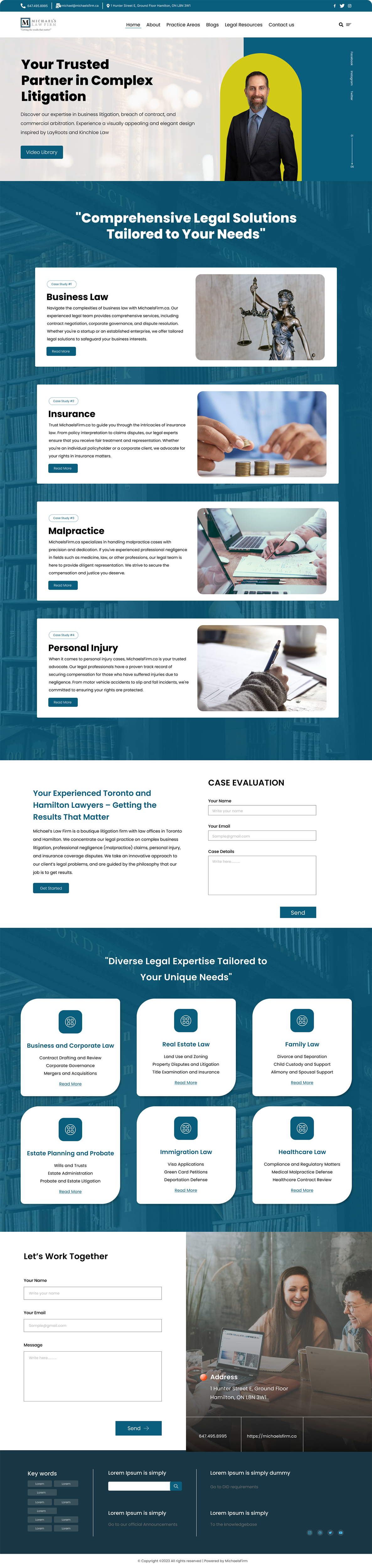 Web Design by taurgurdeep for Michael''s Law Firm | Design #31933373