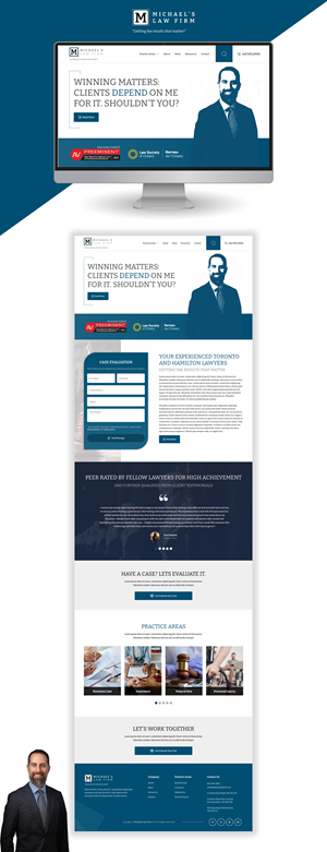 Web Design by Senthil Kumaar V for Michael''s Law Firm | Design: #31957726