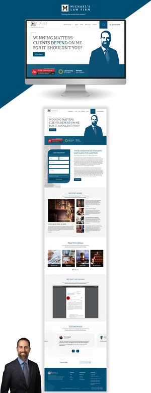 Web-Design von Senthil Kumaar V für Michael''s Law Firm | Design #31965074