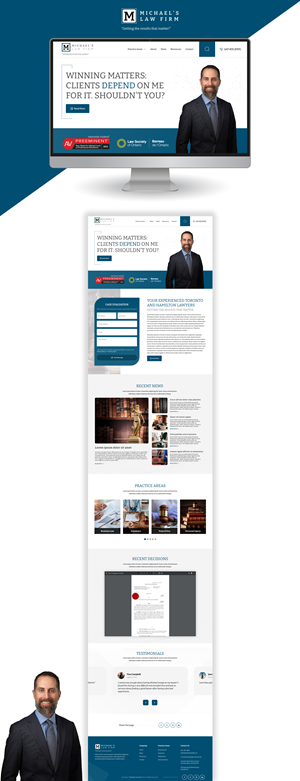 Web Design by Senthil Kumaar V for Michael''s Law Firm | Design: #31965109