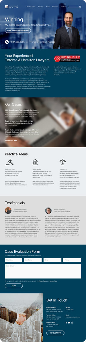 Web Design by ISYL for Michael''s Law Firm | Design: #31946965