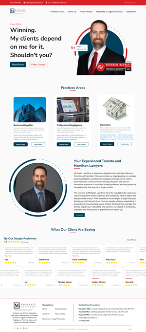 Web Design by Taufik H for Michael''s Law Firm | Design: #31940253
