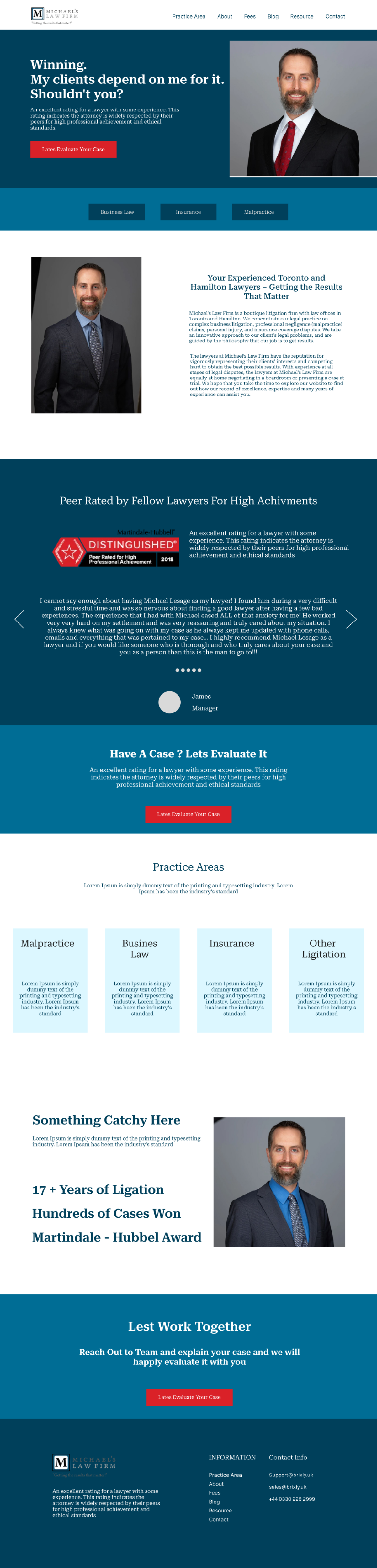 Web Design par Taufik H pour Michael''s Law Firm | Design #31940283