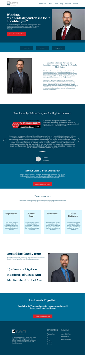 Web Design by Taufik H for Michael''s Law Firm | Design: #31940283