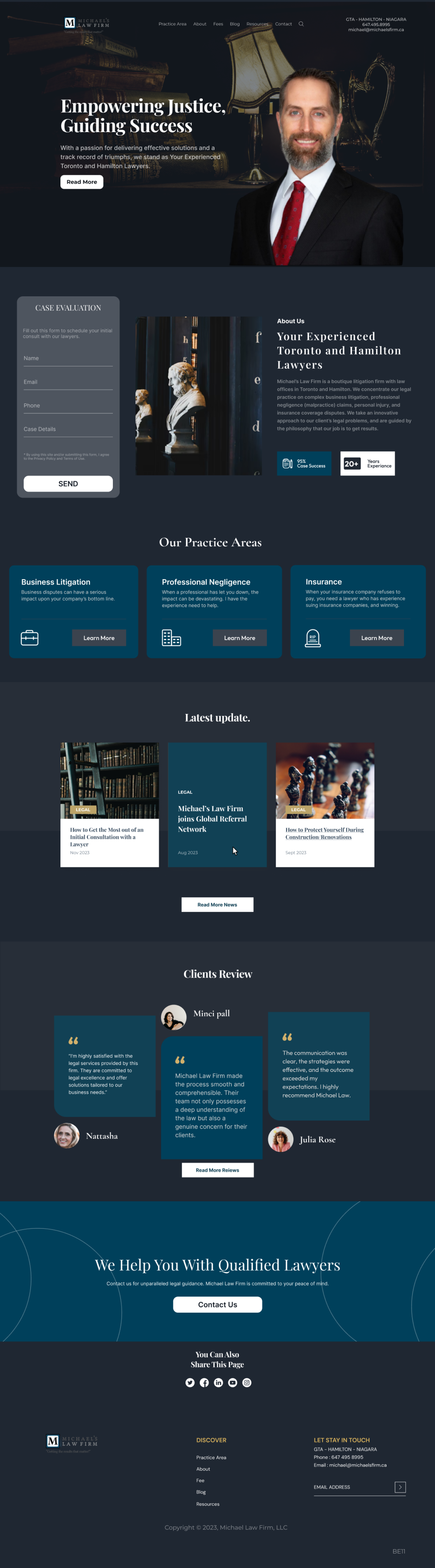 Web Design par Taufik H pour Michael''s Law Firm | Design #31947508